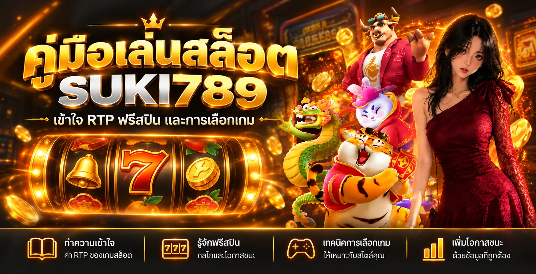 SUKI789 คู่มือเล่นสล็อต เข้าใจ RTP ฟรีสปิน และเลือกเกม